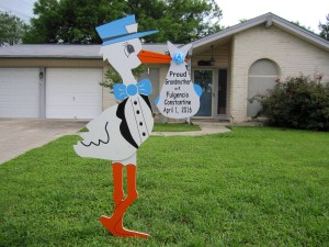 It's a Grandson<br/> Yard Stork Sign Greeting<br/> Rockville, Maryland<br/> Flying Storks<br/> (301) 606-3091
