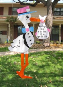 Maryland Storks Yard Sign Birth Announcements Germantown, Md Flying Storks (301) 606-3091