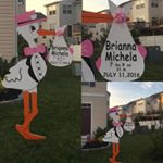 Send a Little Love in the form of A Personalized Stork Sign Rental Yard Card Ballenger Creek, Frederick Md Flying Stork (301) 606-3091