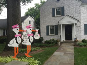 Stork Signs Md<br/>Bethesda, Chevy Chase Md Stork Signs Lawn Yard Cards
