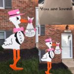 Poolesville MD Pink Stork Sign Flying Storks (301) 606-3091