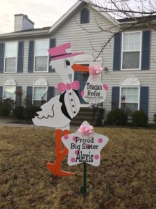 Rockville, MD Pink Stork Sign Rental Flying Storks (301) 606-3091